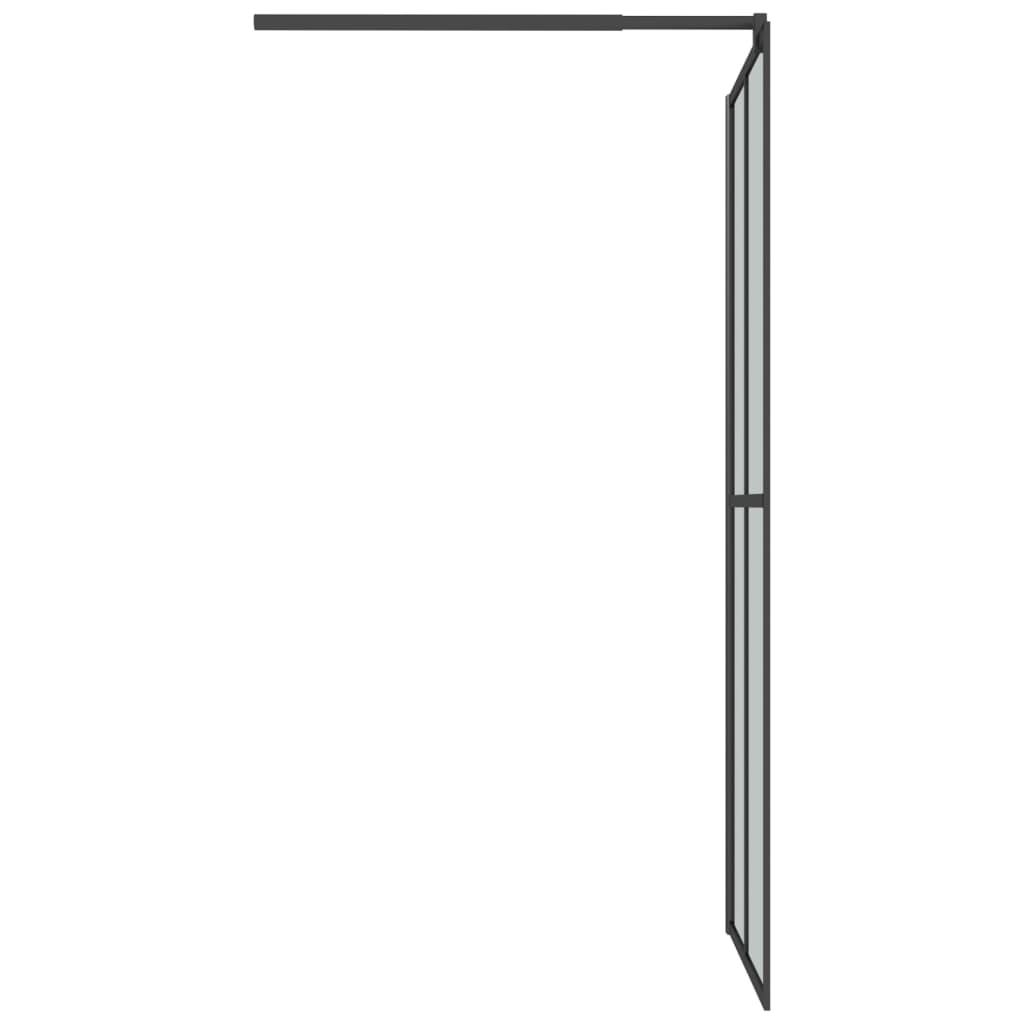 Inloopdouchewand met schap 118x190 cm ESG-glas aluminium