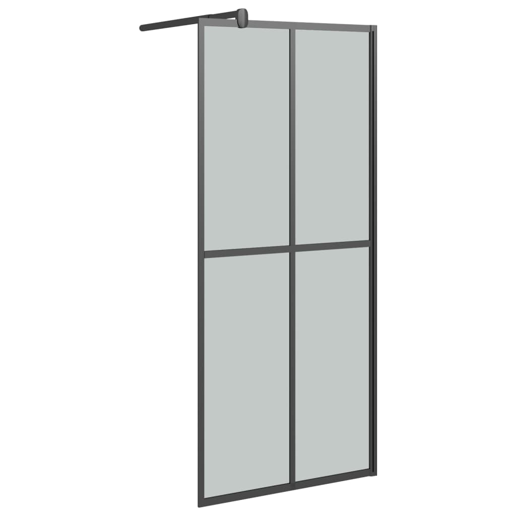 Inloopdouchewand met schap 118x190 cm ESG-glas aluminium