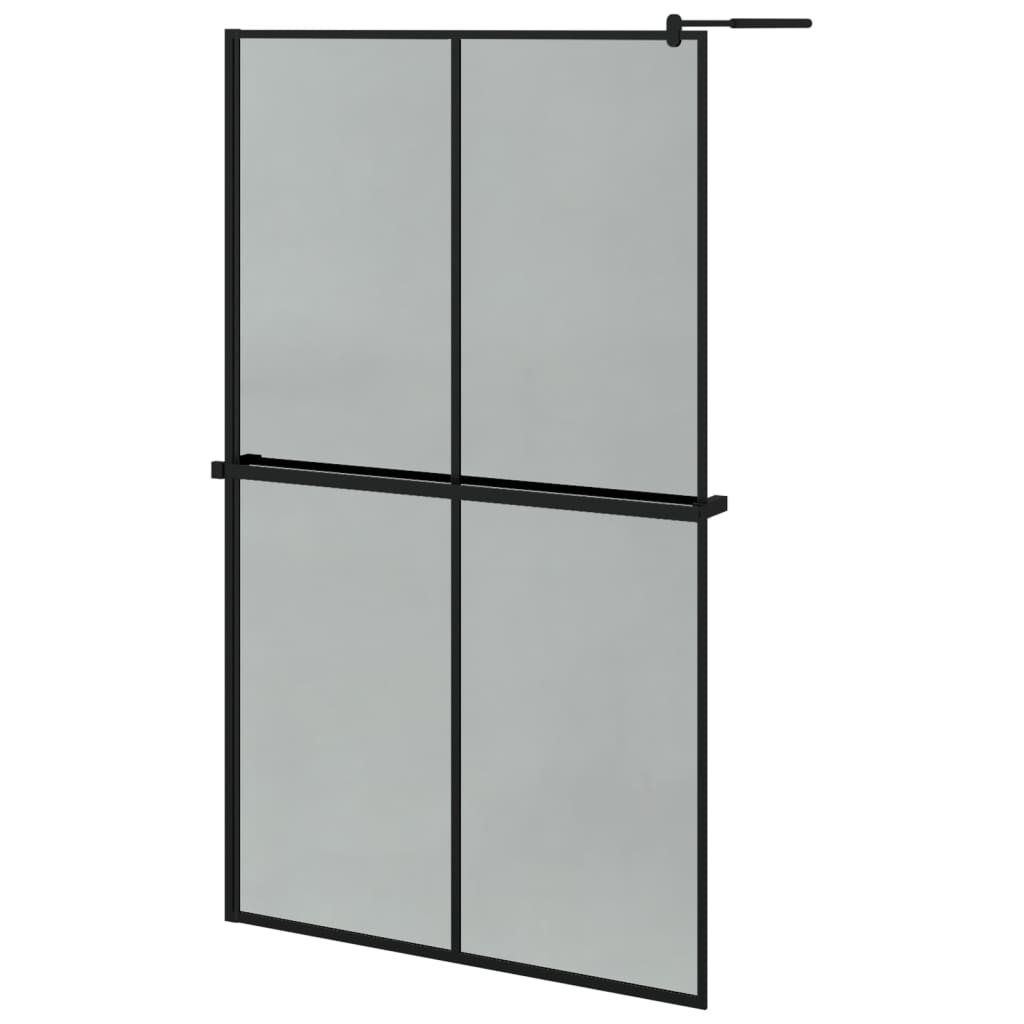 Inloopdouchewand met schap 118x190 cm ESG-glas aluminium