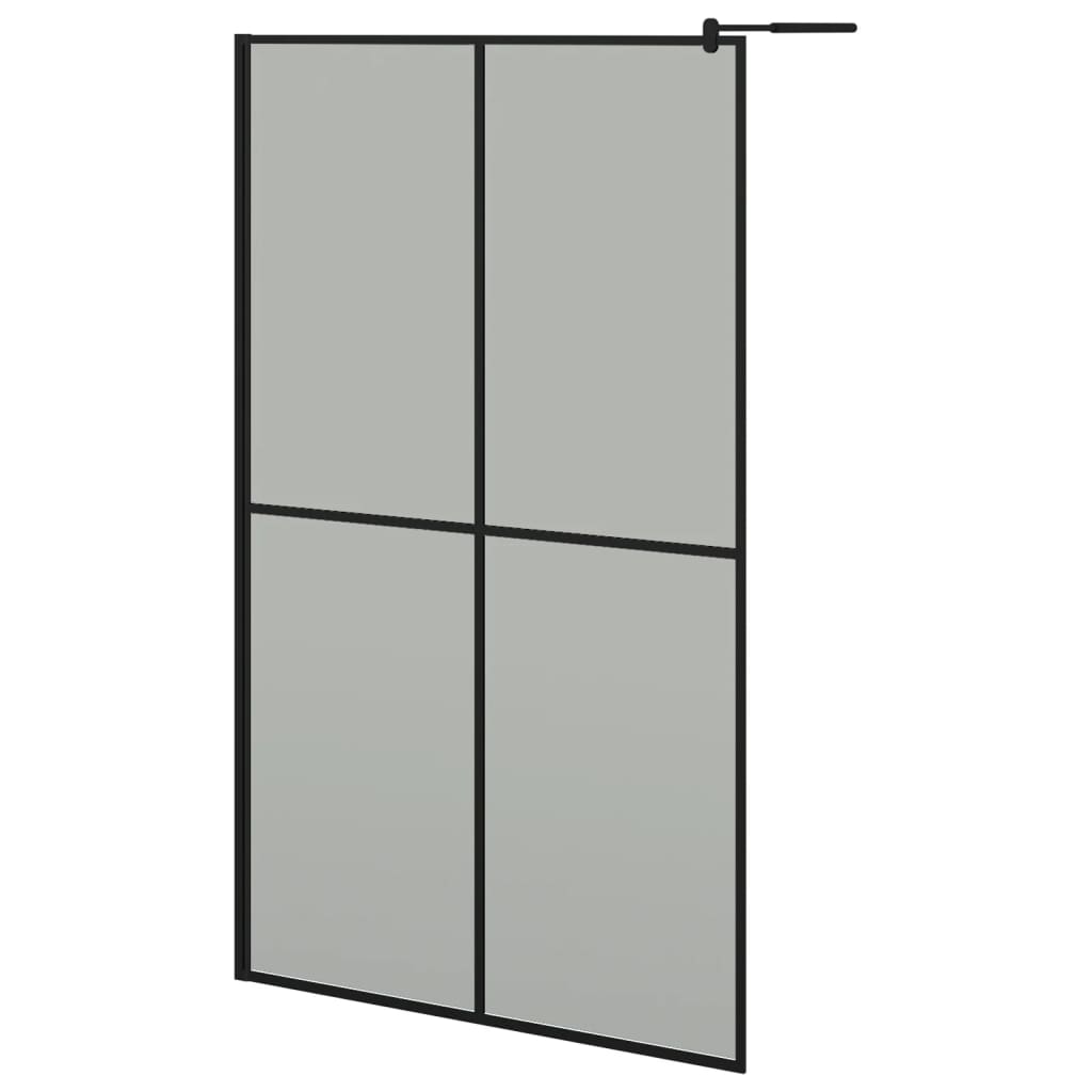 Inloopdouchewand met schap 118x190 cm ESG-glas aluminium