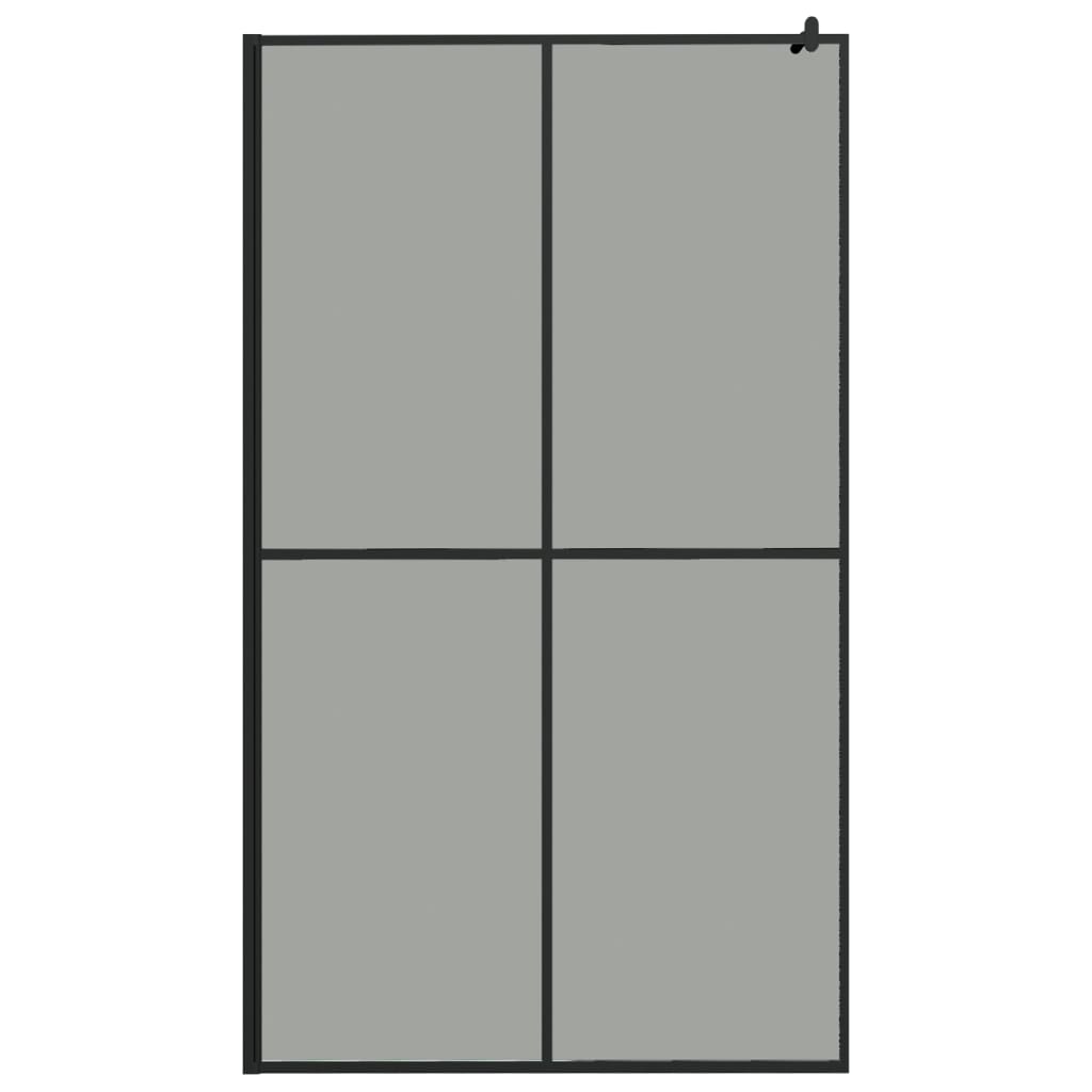 Inloopdouchewand met schap 118x190 cm ESG-glas aluminium