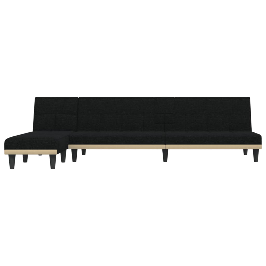 Canapé lit en forme de L 255x140x70 cm velours