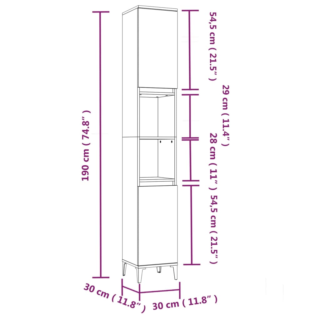 Ensemble de meubles de salle de bain 3 pièces en bois