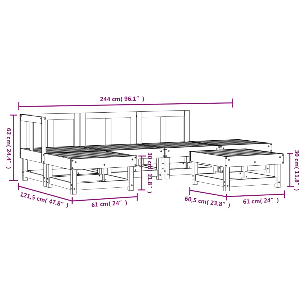 6-delige Loungeset