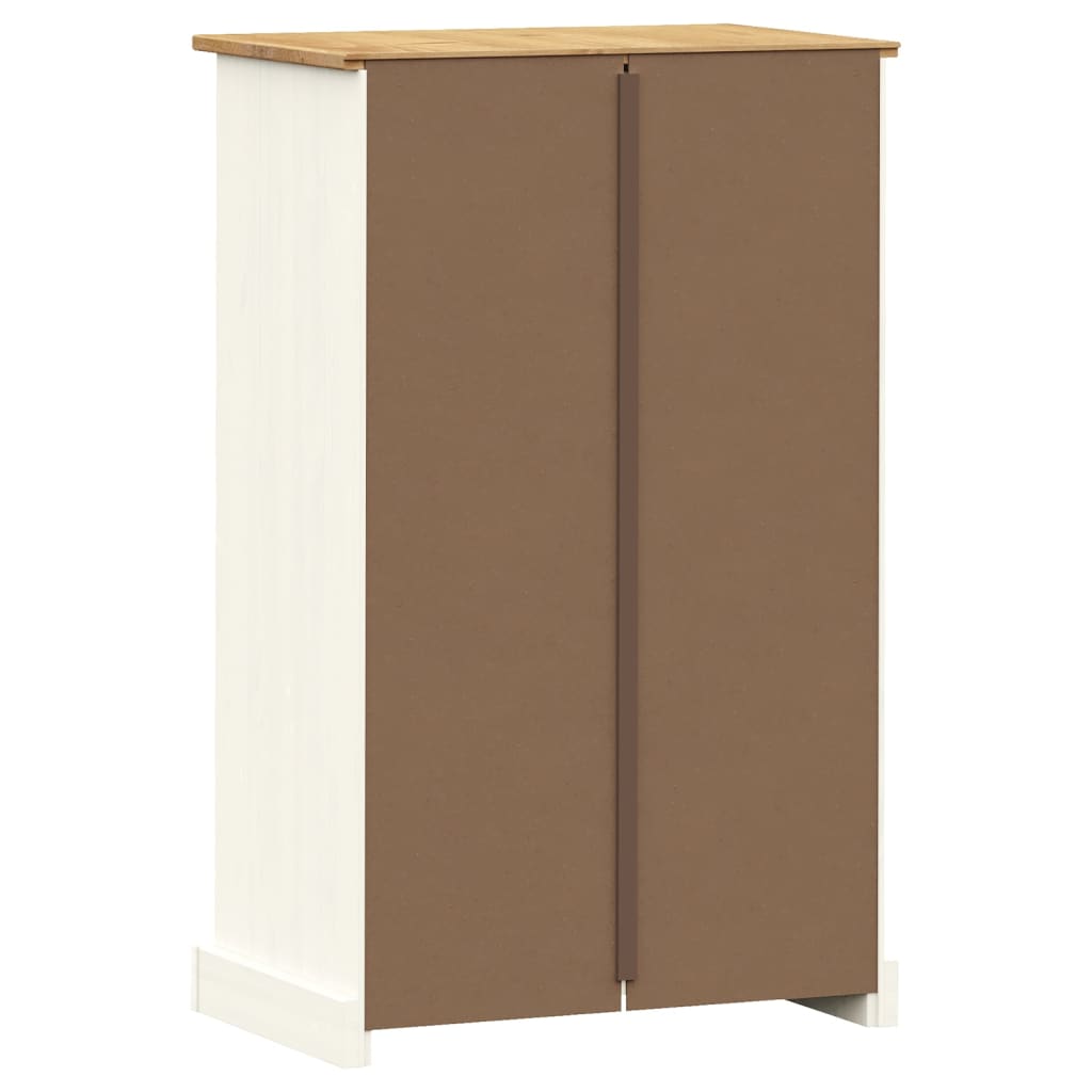 Schoenenkast VIGO 60x35x96 cm massief grenenhout grijs