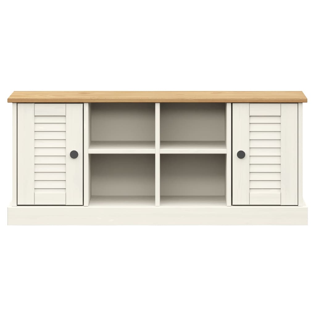 Schoenenbank VIGO 106x35x45 cm massief grenenhout grijs