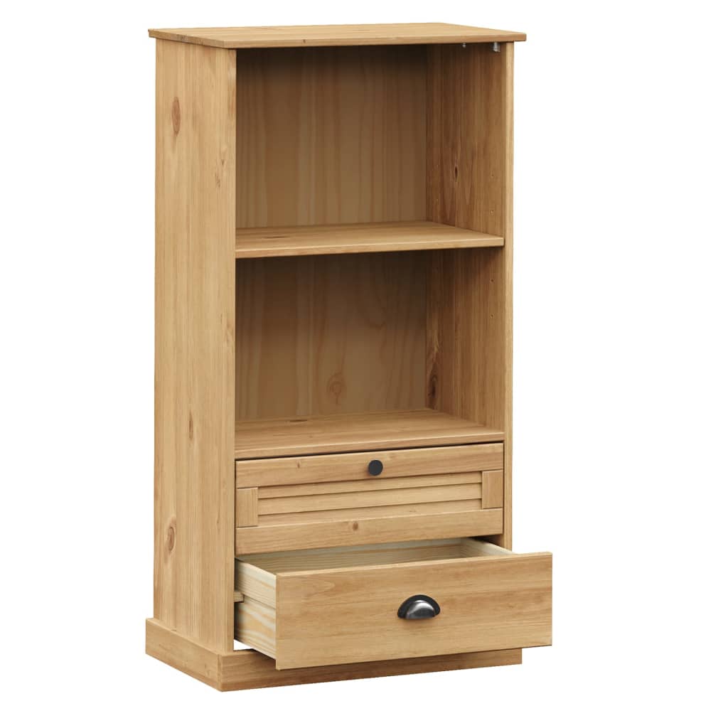 Boekenkast VIGO 60x35x114,5 cm massief grenenhout grijs