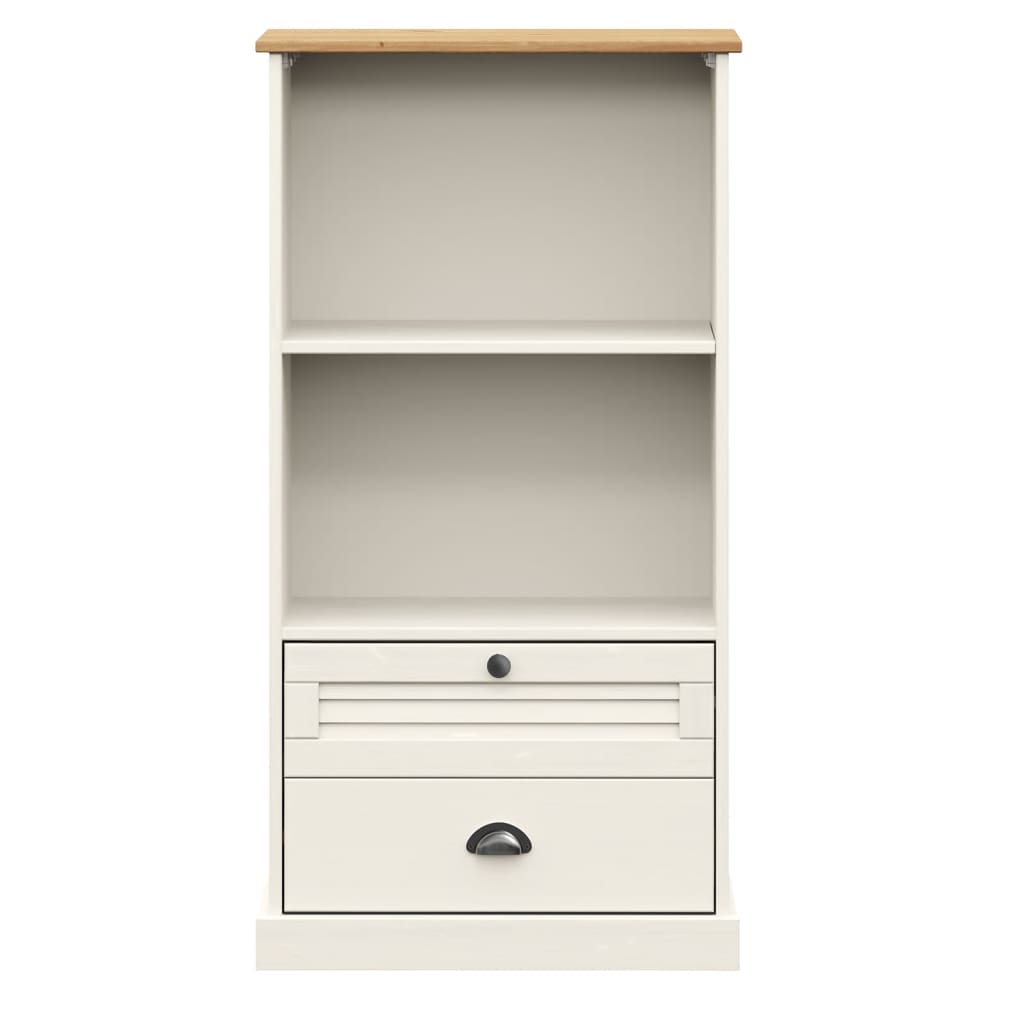 Boekenkast VIGO 60x35x114,5 cm massief grenenhout grijs