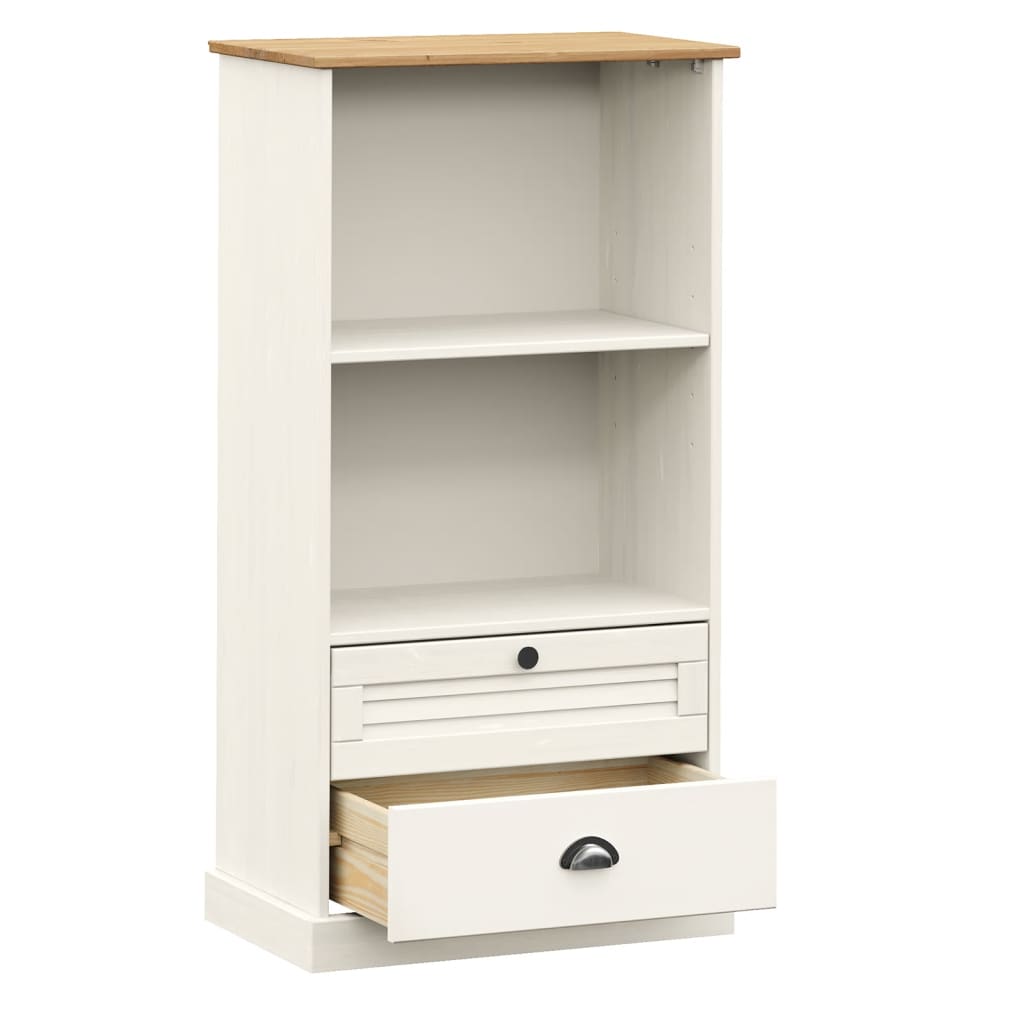 Boekenkast VIGO 60x35x114,5 cm massief grenenhout grijs