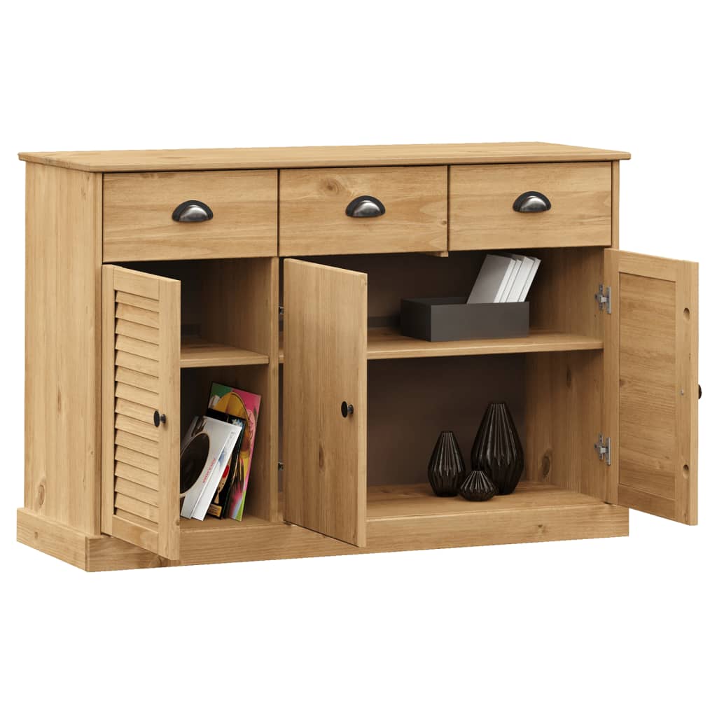 Buffet avec tiroirs VIGO 113x40x75 cm en bois de pin massif