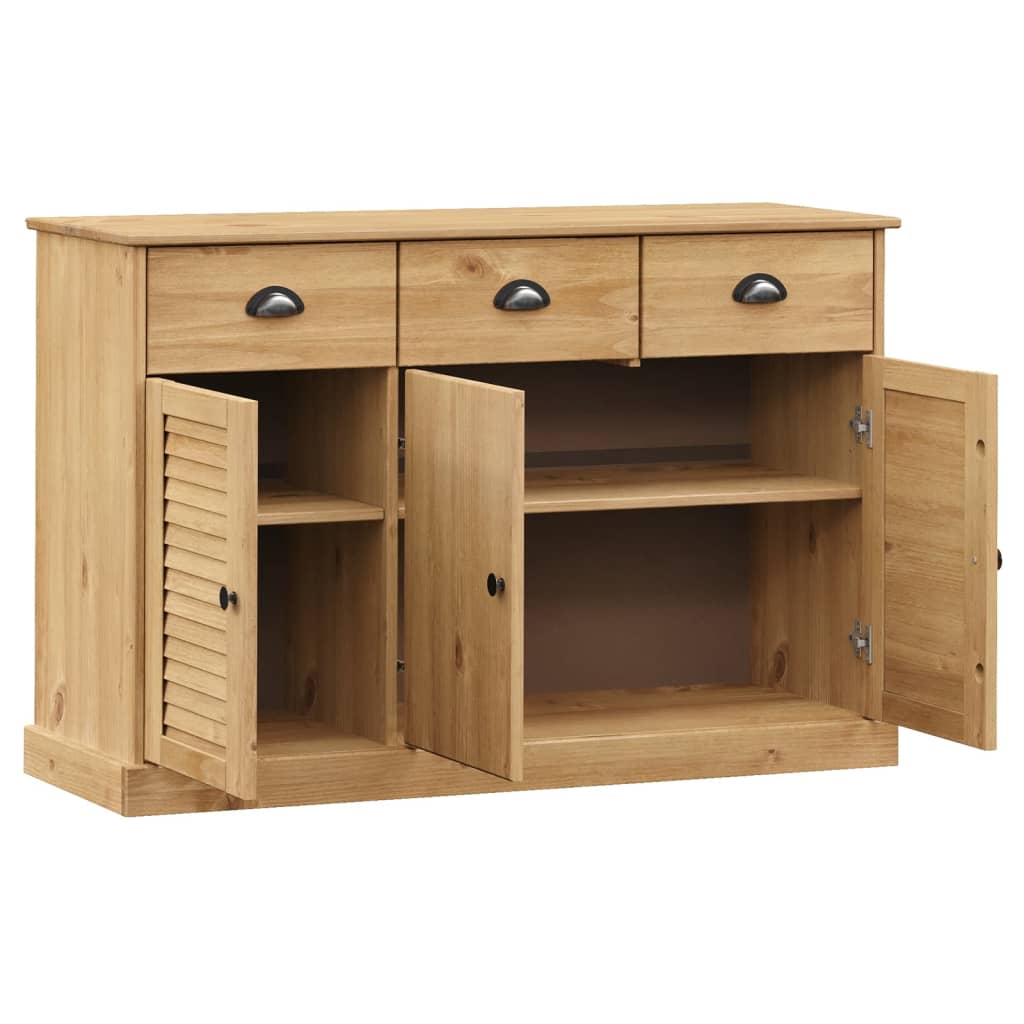 Buffet avec tiroirs VIGO 113x40x75 cm en bois de pin massif