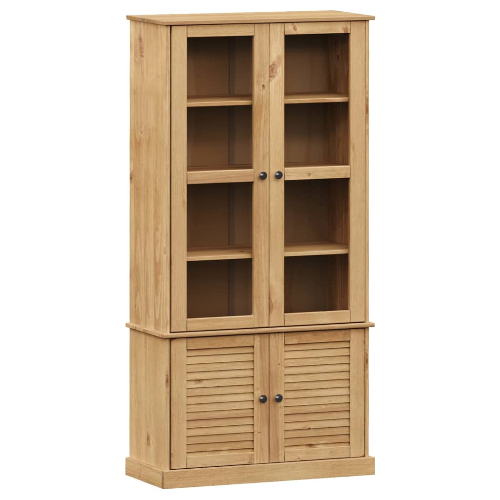 Vitrine VIGO 85x35x170 cm en bois de pin massif