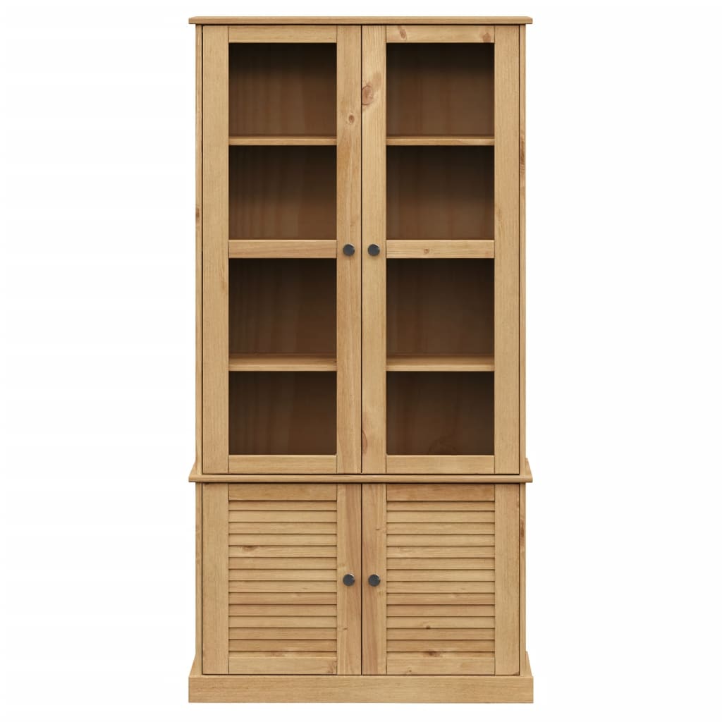 Vitrine VIGO 85x35x170 cm en bois de pin massif