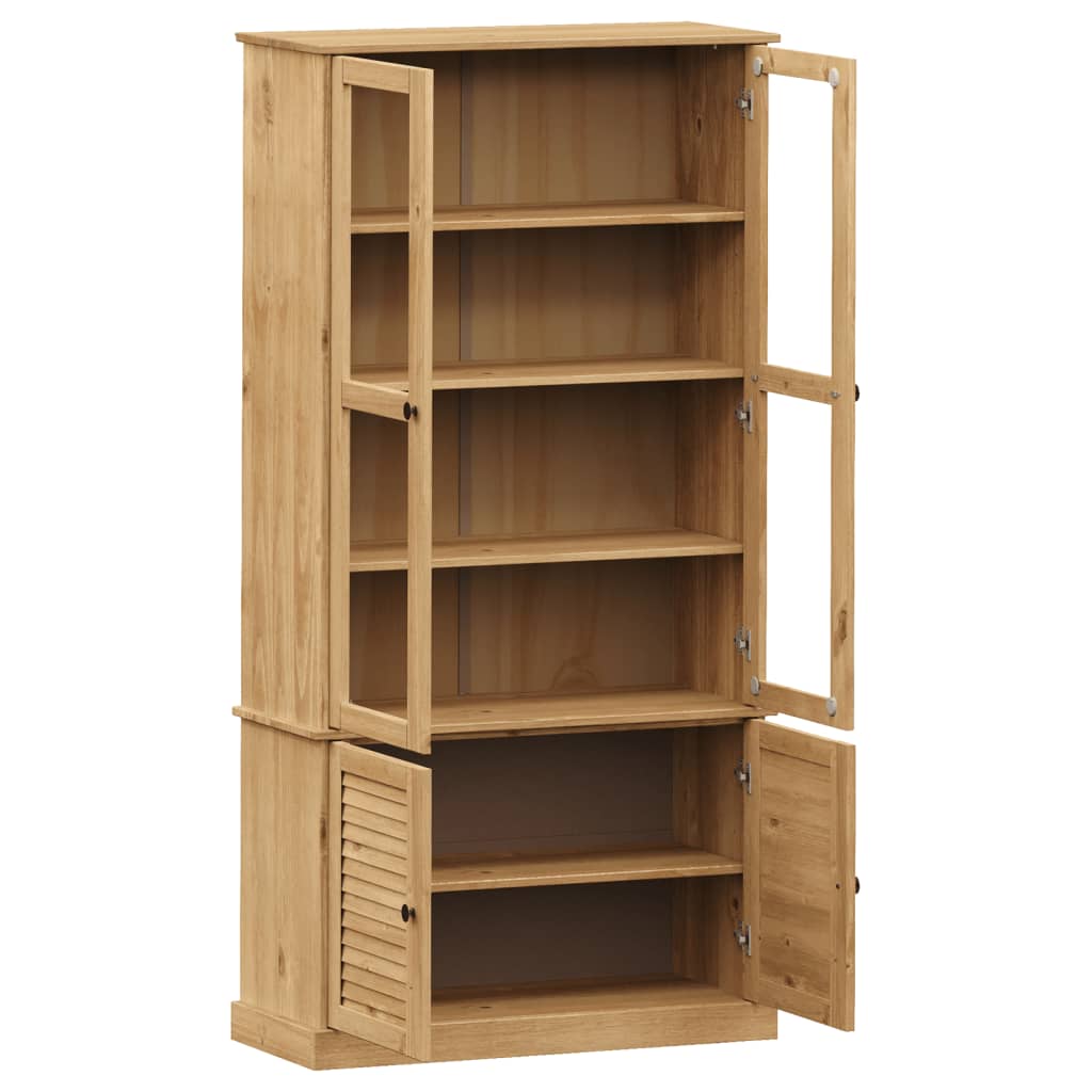 Vitrine VIGO 85x35x170 cm en bois de pin massif