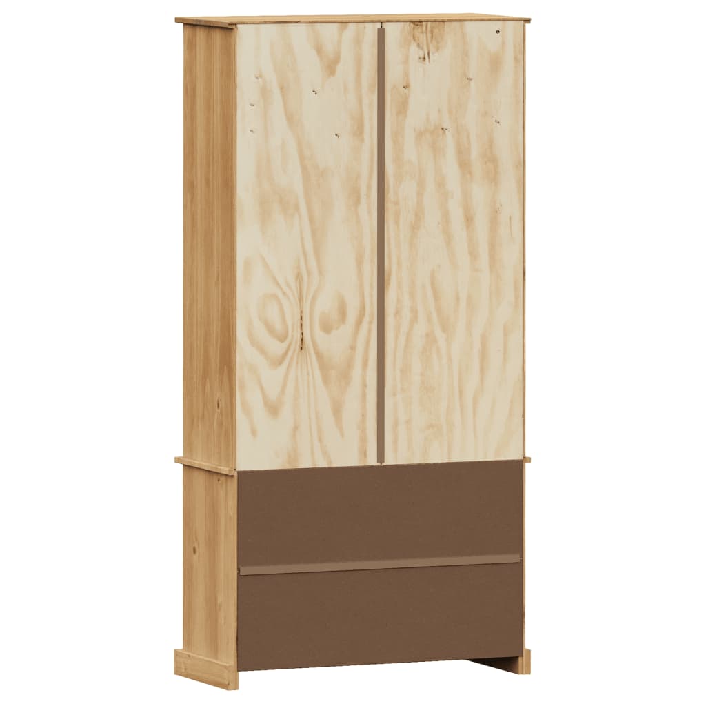 Vitrine VIGO 85x35x170 cm en bois de pin massif