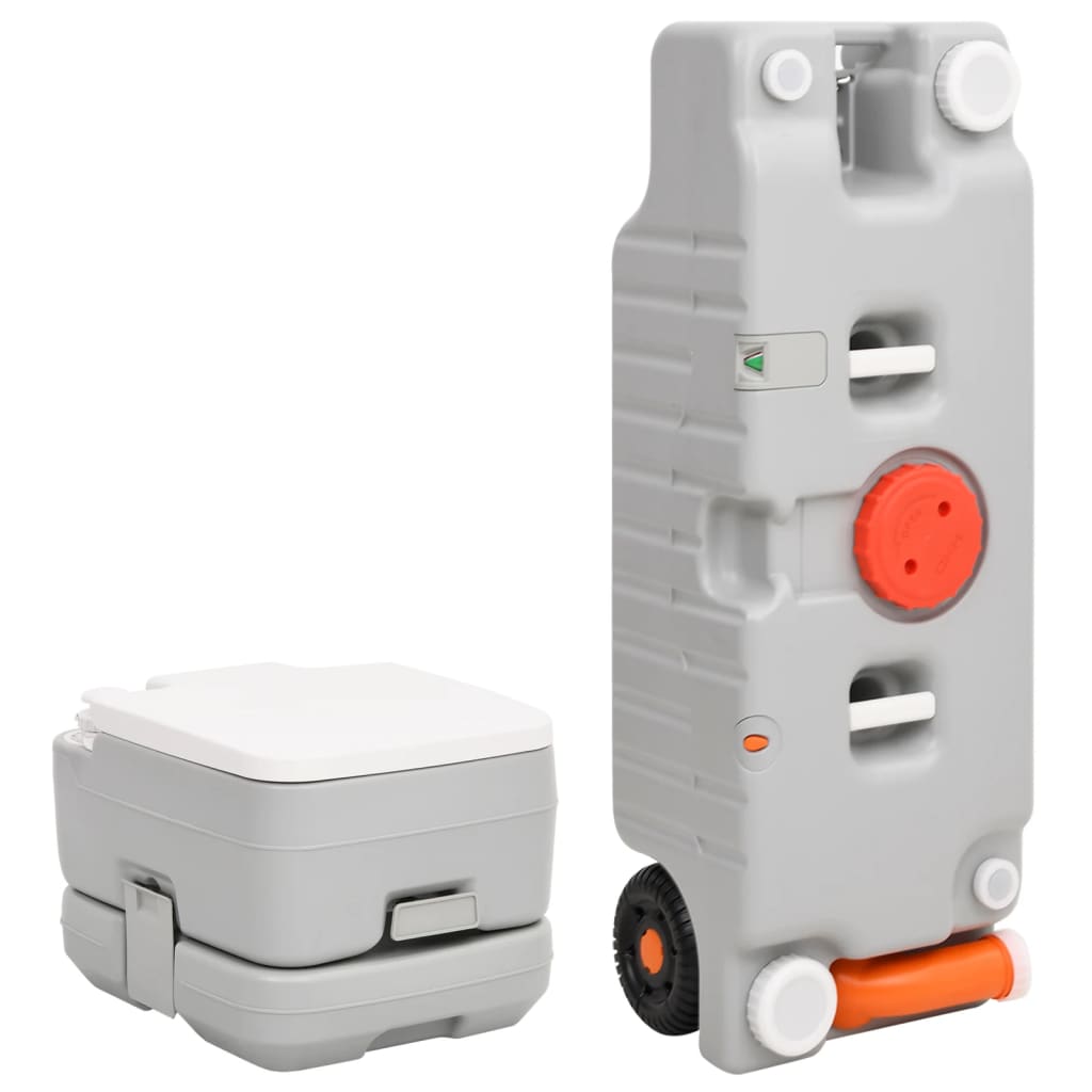 Campingtoilet en watertankset draagbaar