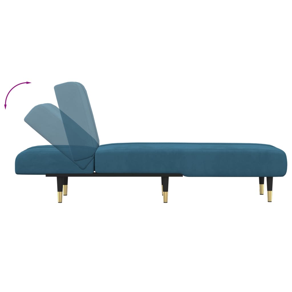 Chaise longue fluweel