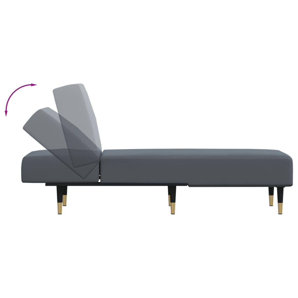 Chaise longue fluweel