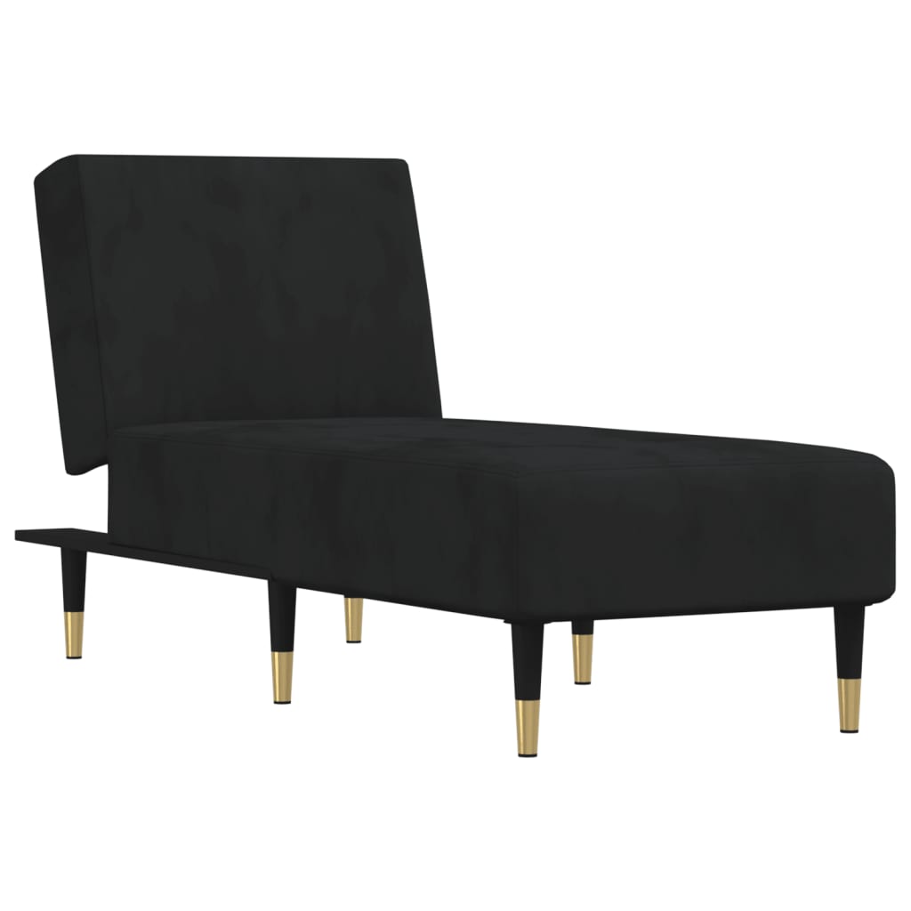 Chaise longue fluweel