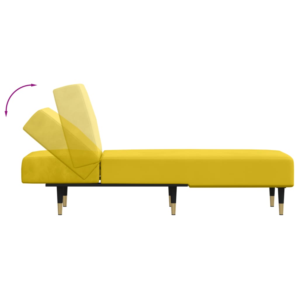 Chaise longue fluweel