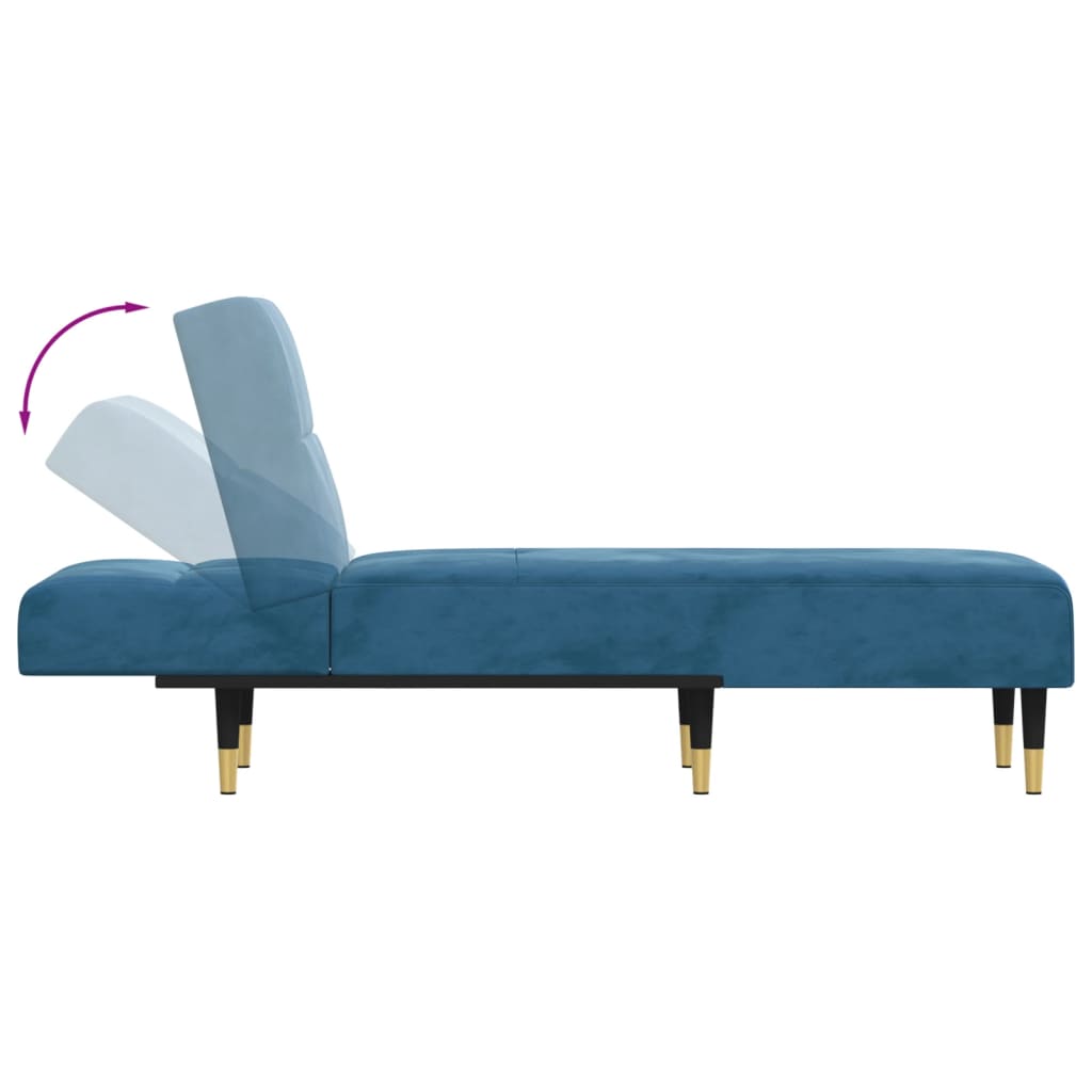 Chaise longue fluweel