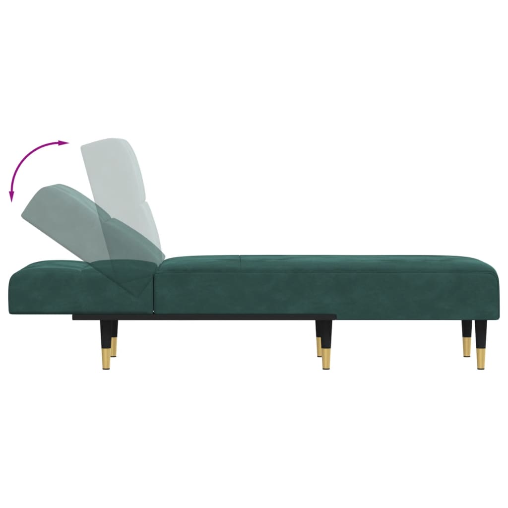 Chaise longue fluweel