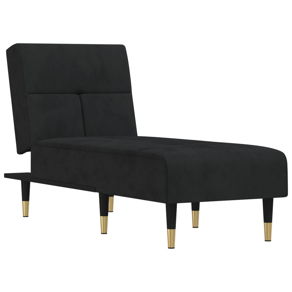 Chaise longue fluweel