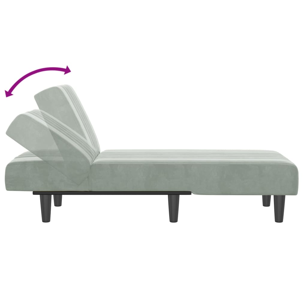 Chaise longue fluweel