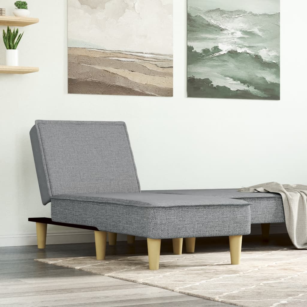 Chaise longue stof donkergrijs