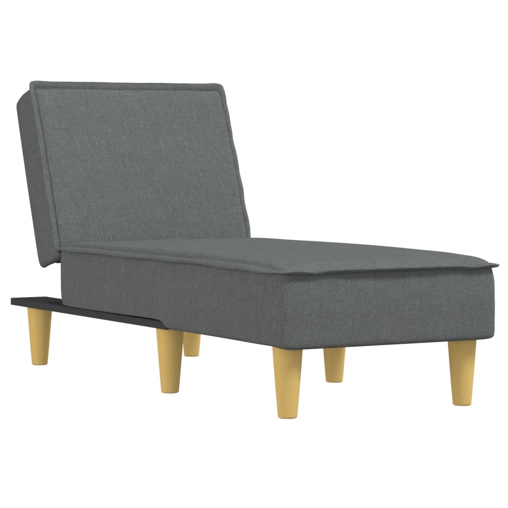 Chaise longue stof donkergrijs