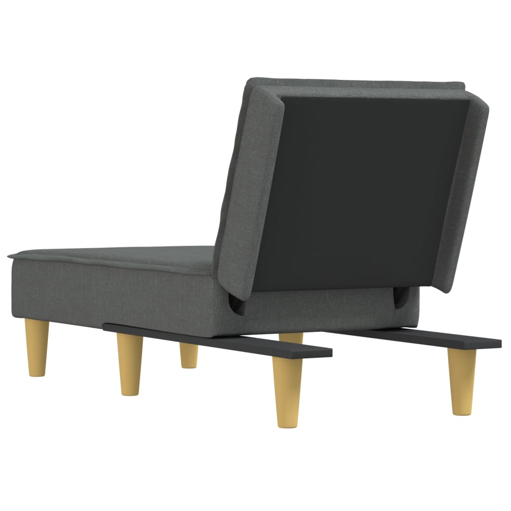 Chaise longue stof donkergrijs