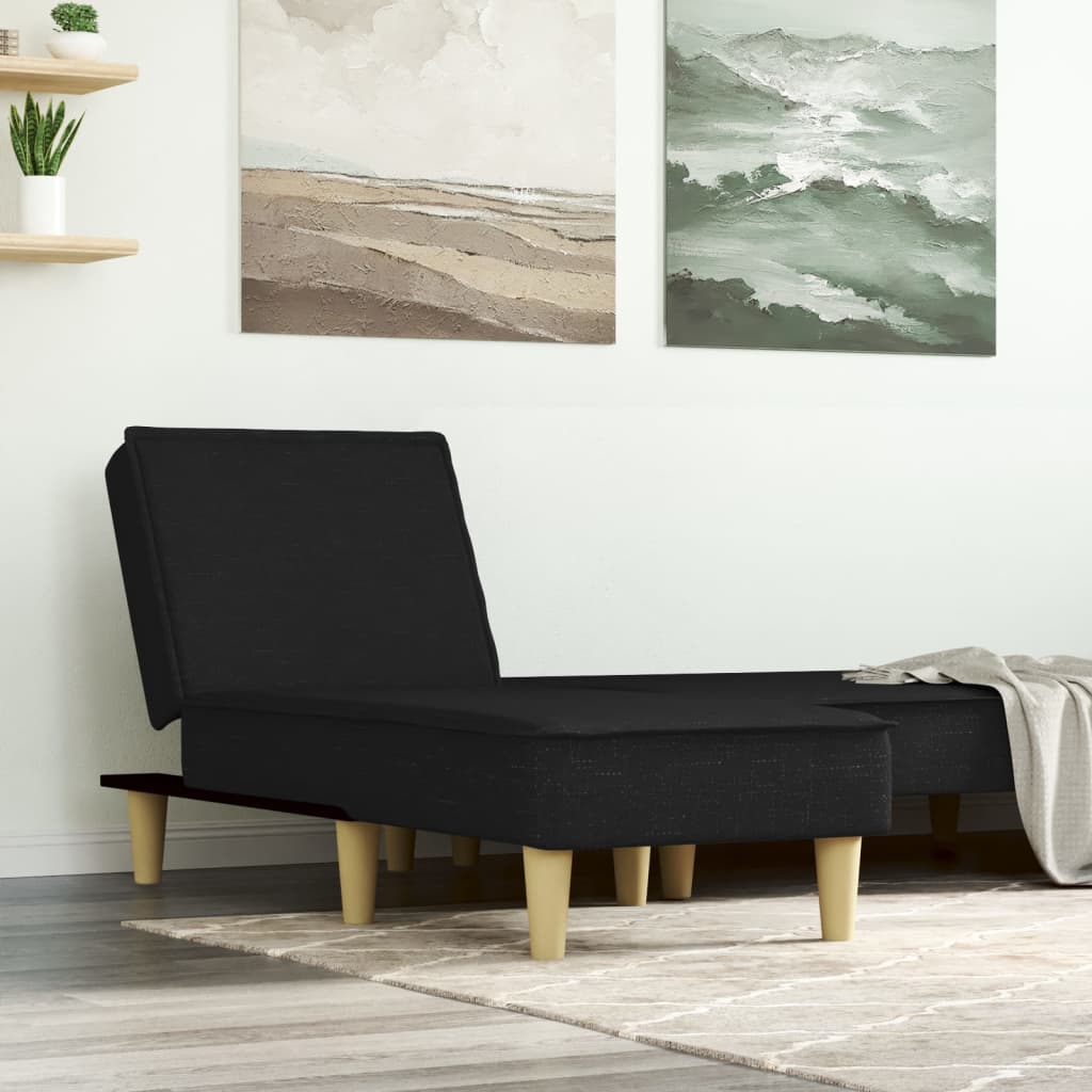 Chaise longue stof donkergrijs