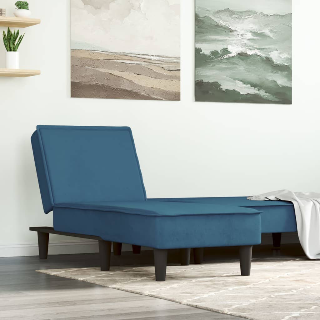 Chaise longue fluweel