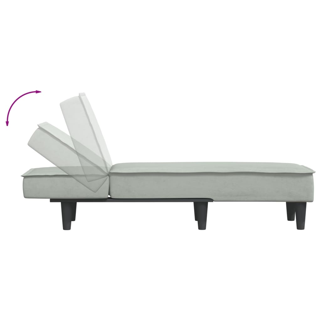 Chaise longue fluweel