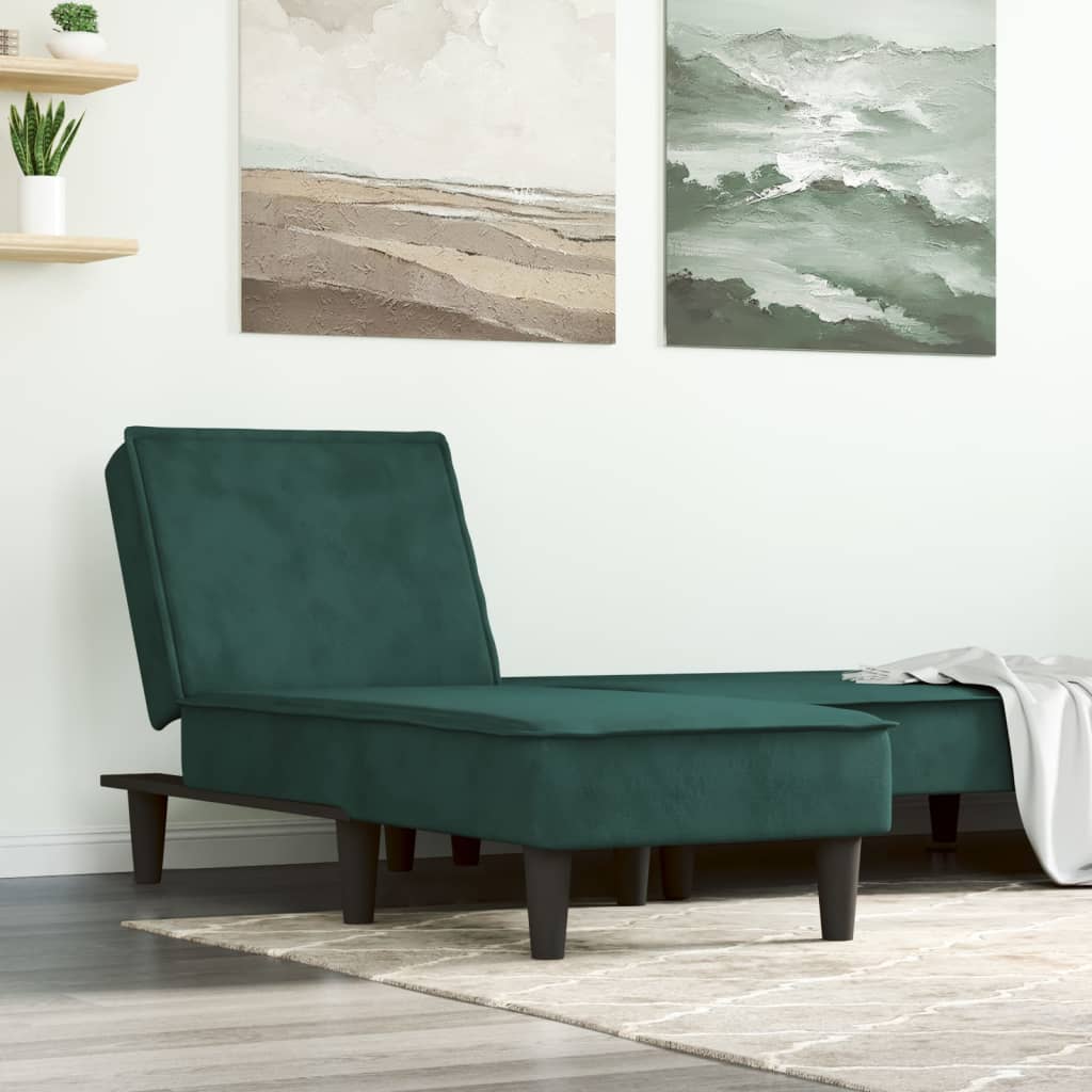 Chaise longue fluweel