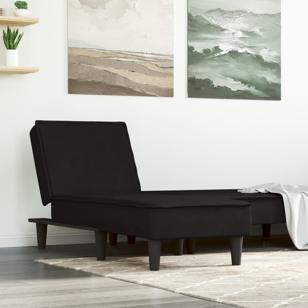 Chaise longue fluweel