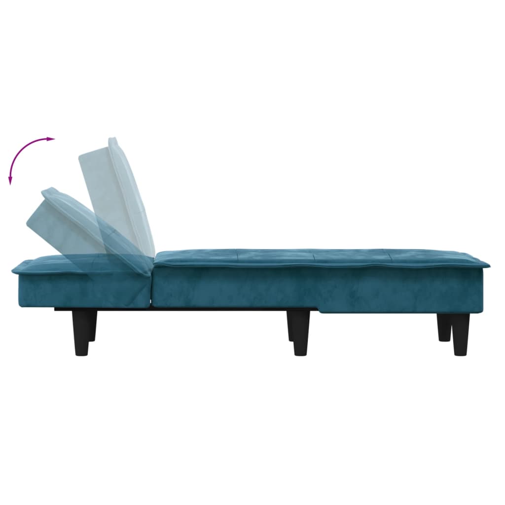 Chaise longue fluweel