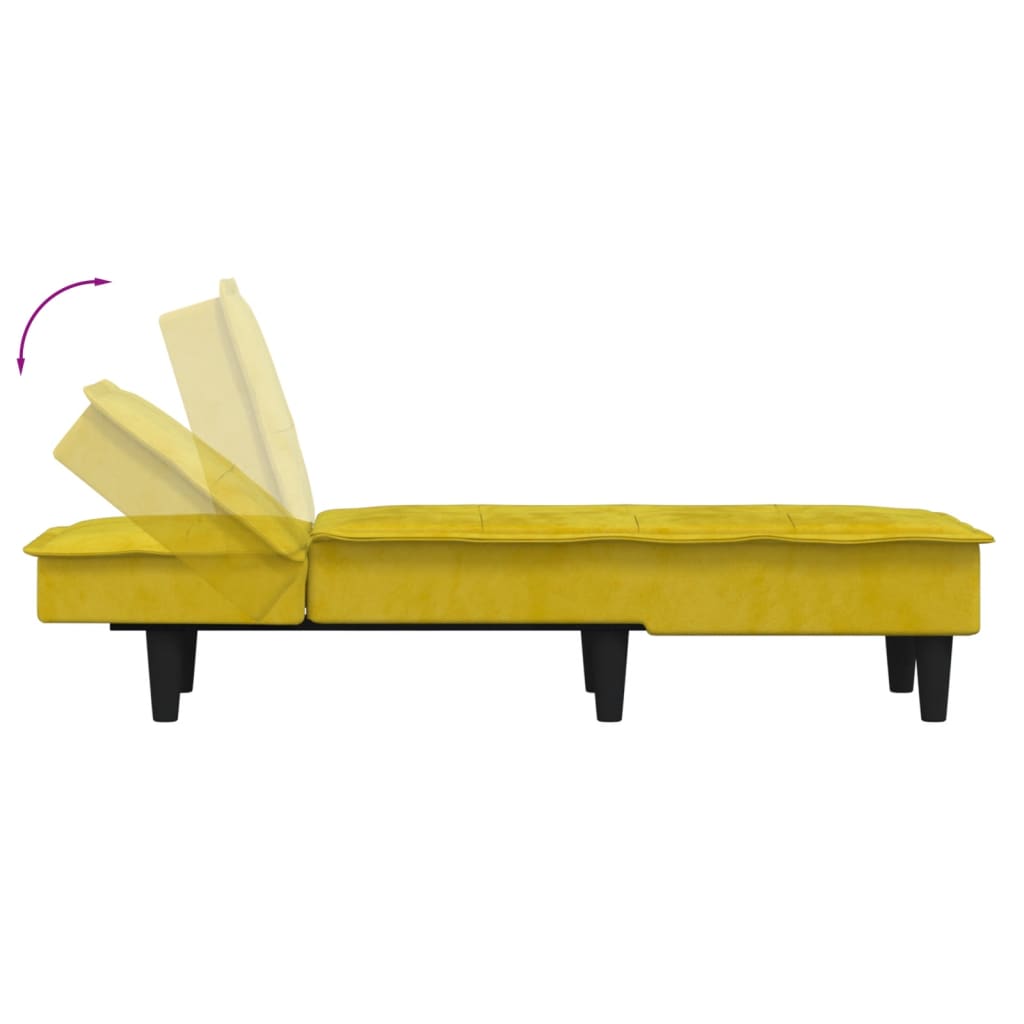 Chaise longue fluweel