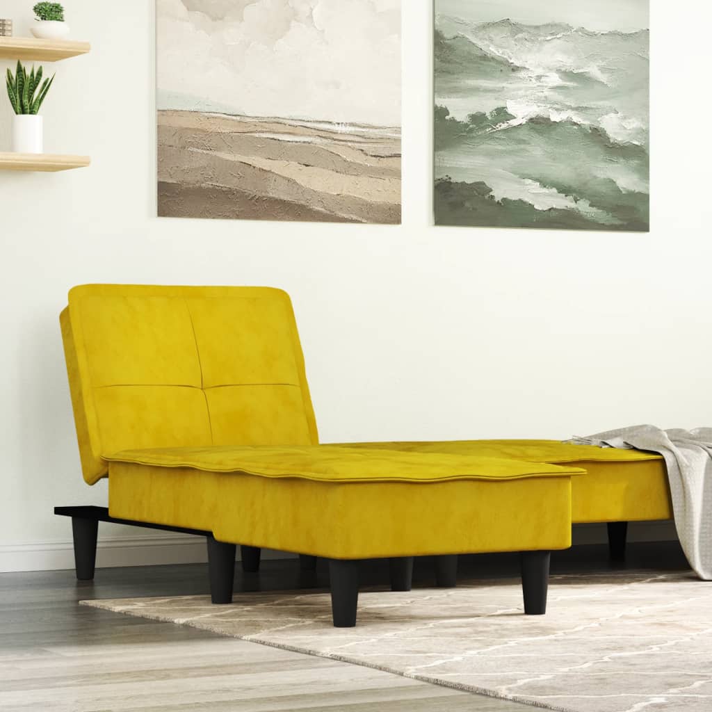 Chaise longue fluweel