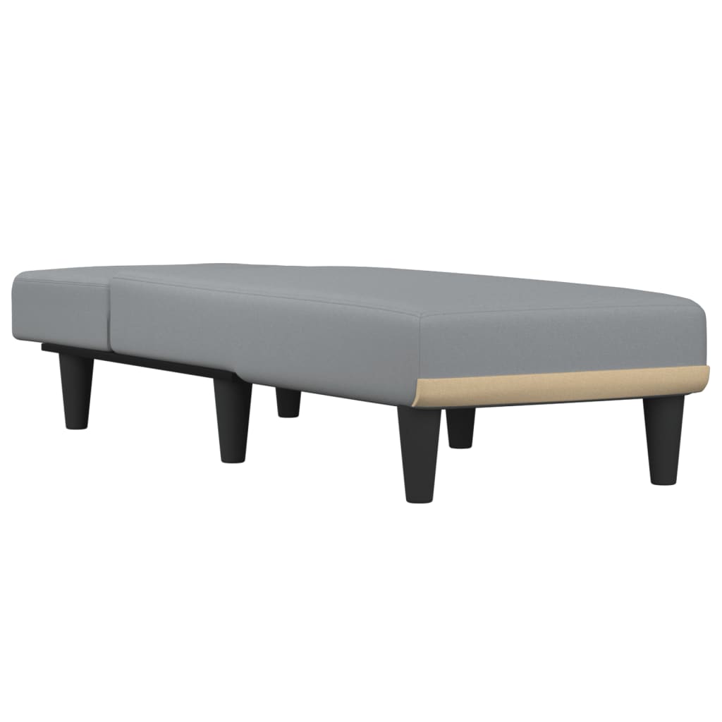 Chaise longue stof donkergrijs