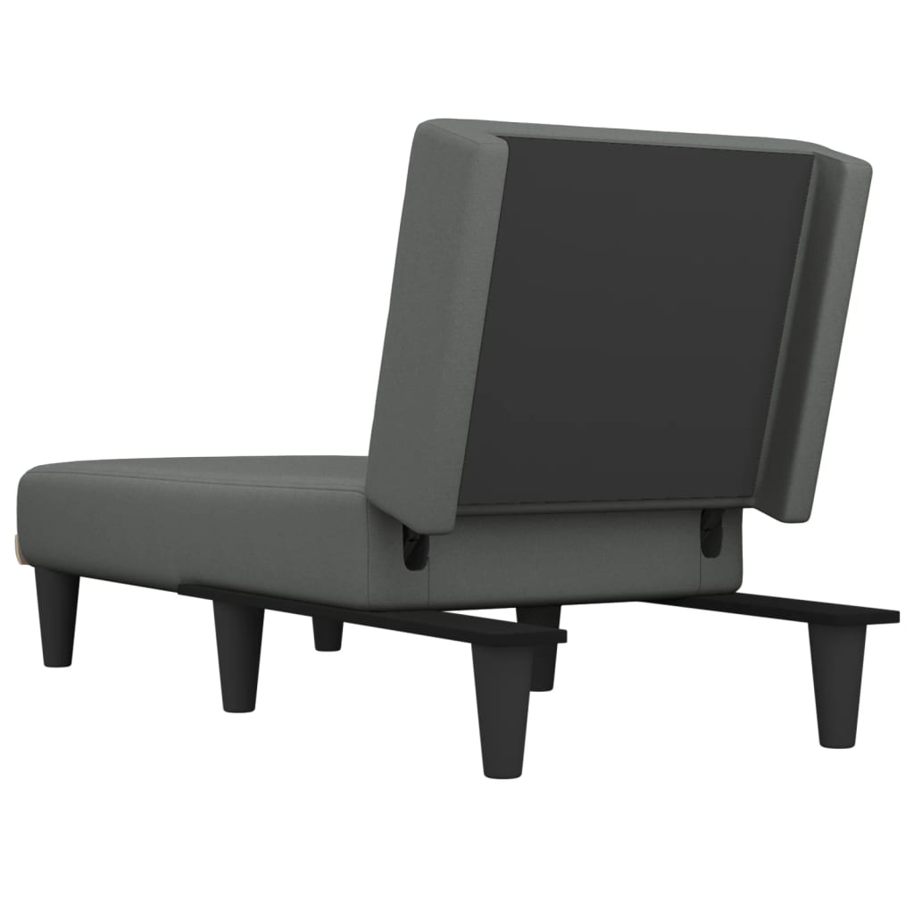 Chaise longue stof donkergrijs