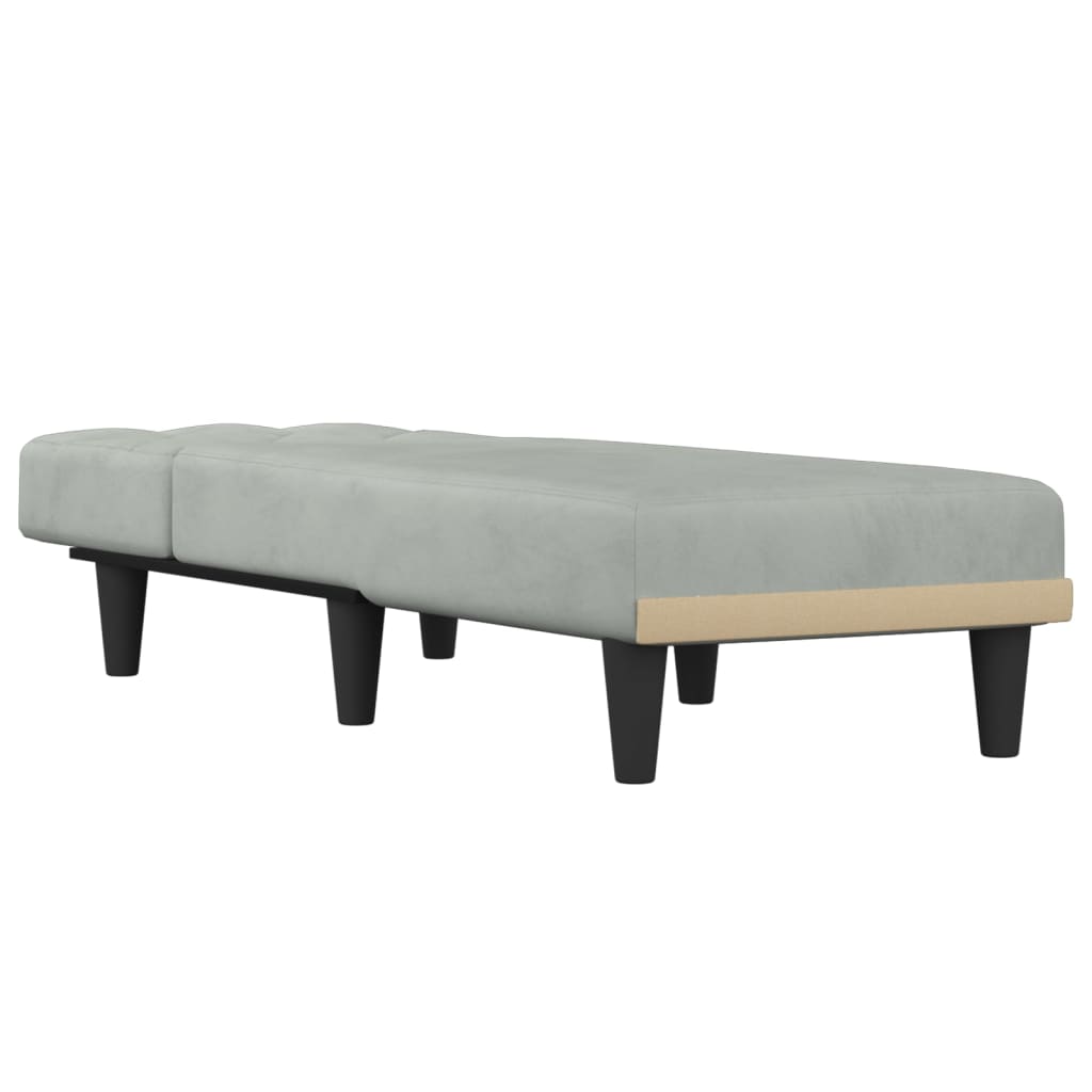 Chaise longue fluweel zwart