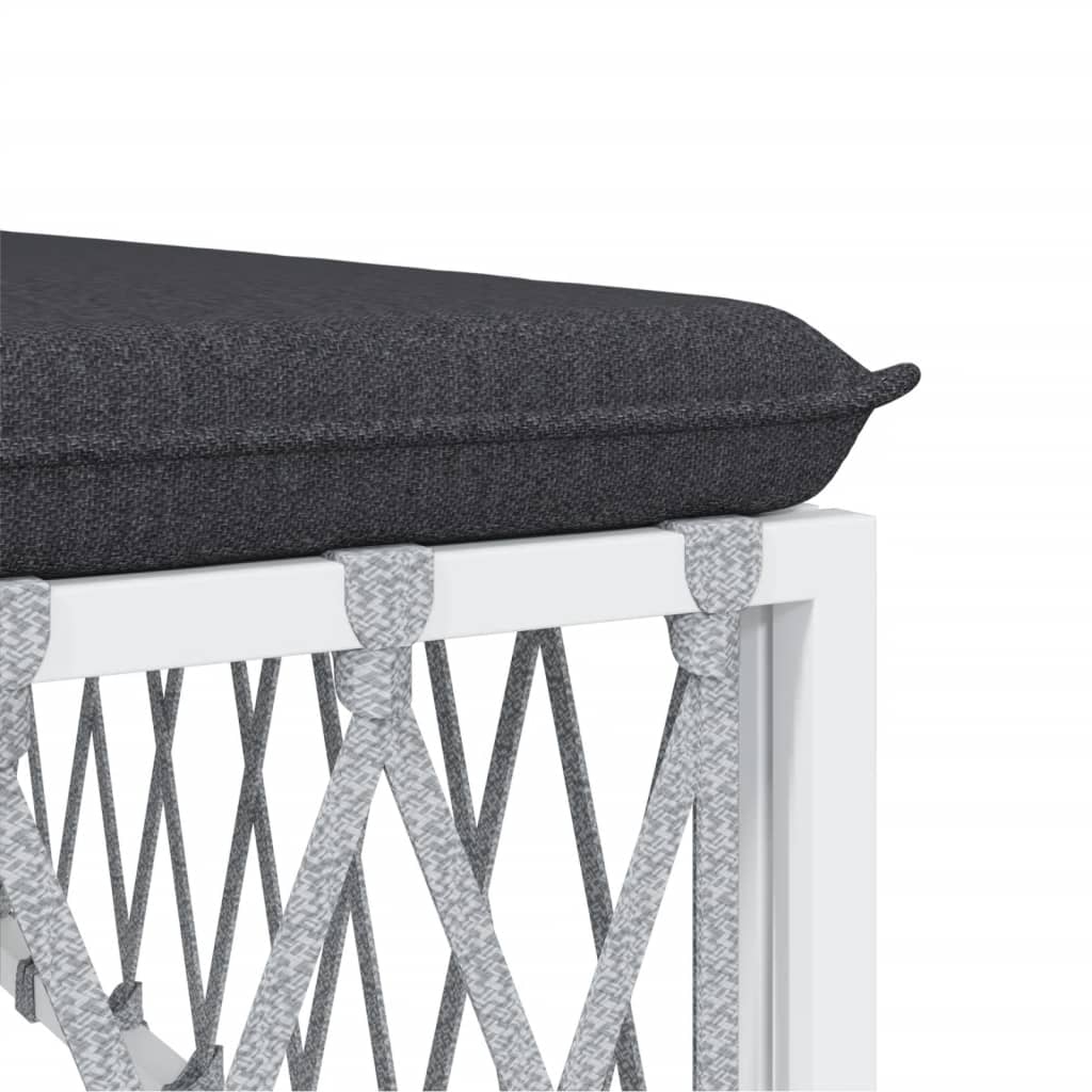 Ensemble Lounge 10 pièces avec coussins en acier anthracite