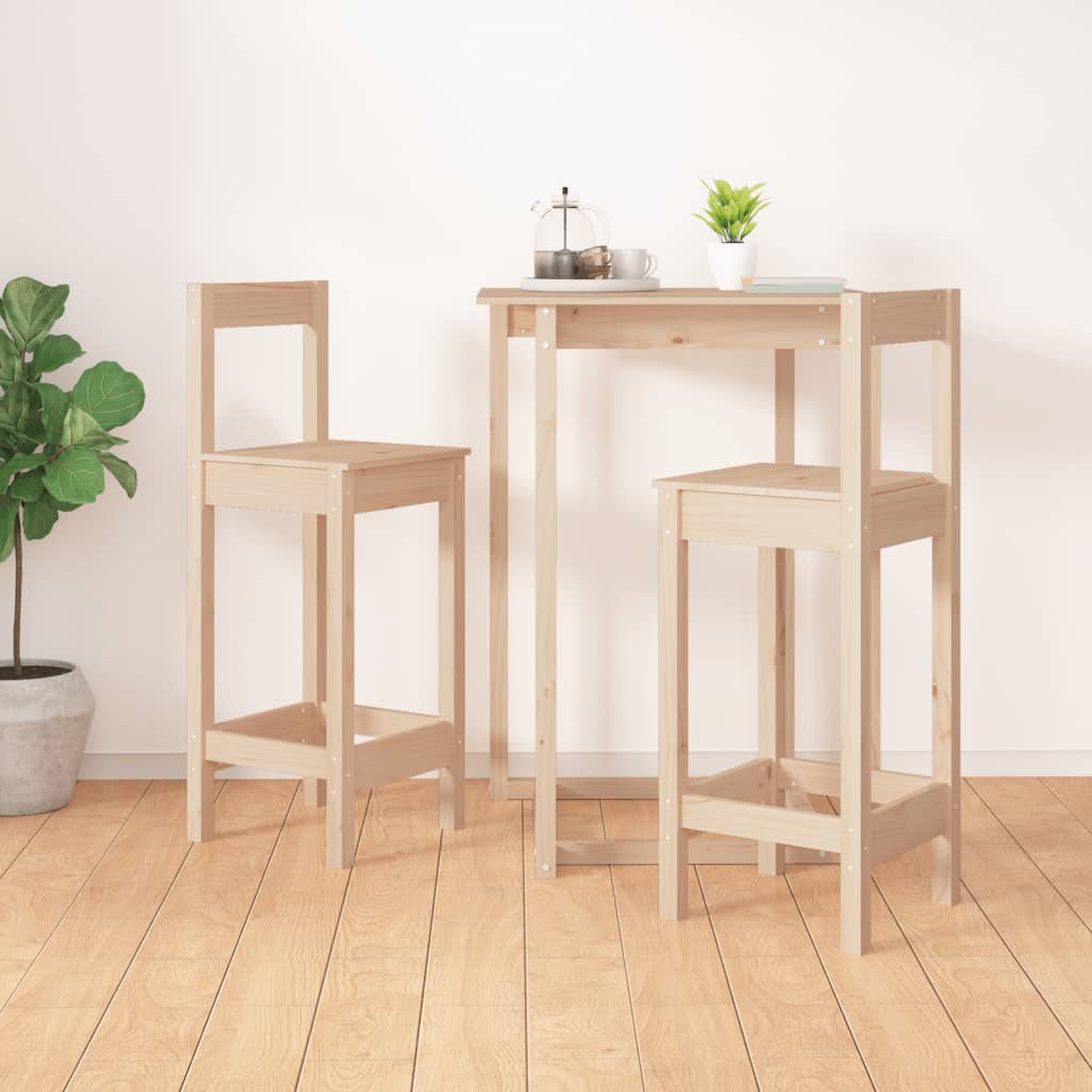 Tabourets de bar 2 pcs 40x41,5x112 cm bois de pin massif