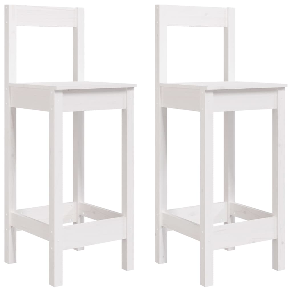 Tabourets de bar 2 pcs 40x41,5x112 cm bois de pin massif