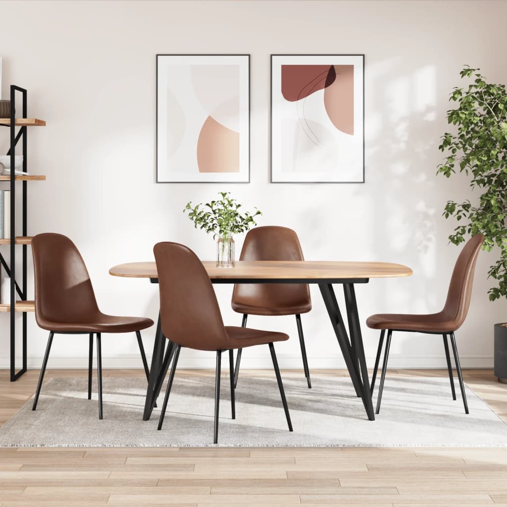 Eetkamerstoelen 2 st 45x53,5x83 cm kunstleer