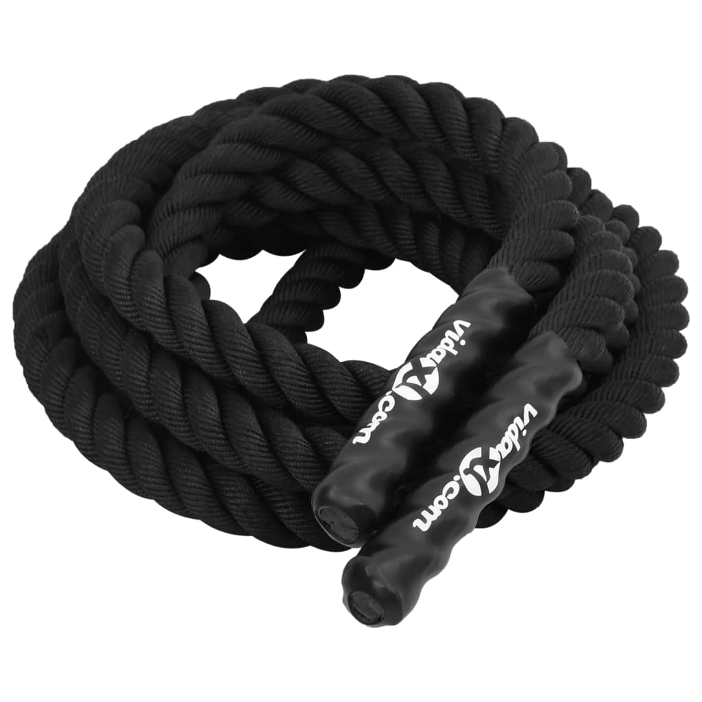 Corde de combat 15 m 11 kg polyester noir