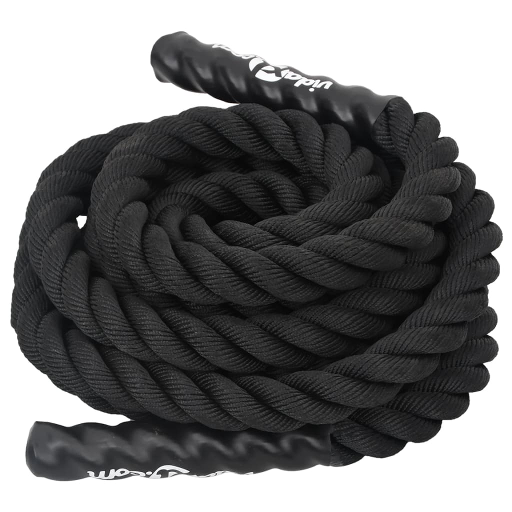 Corde de combat 15 m 11 kg polyester noir