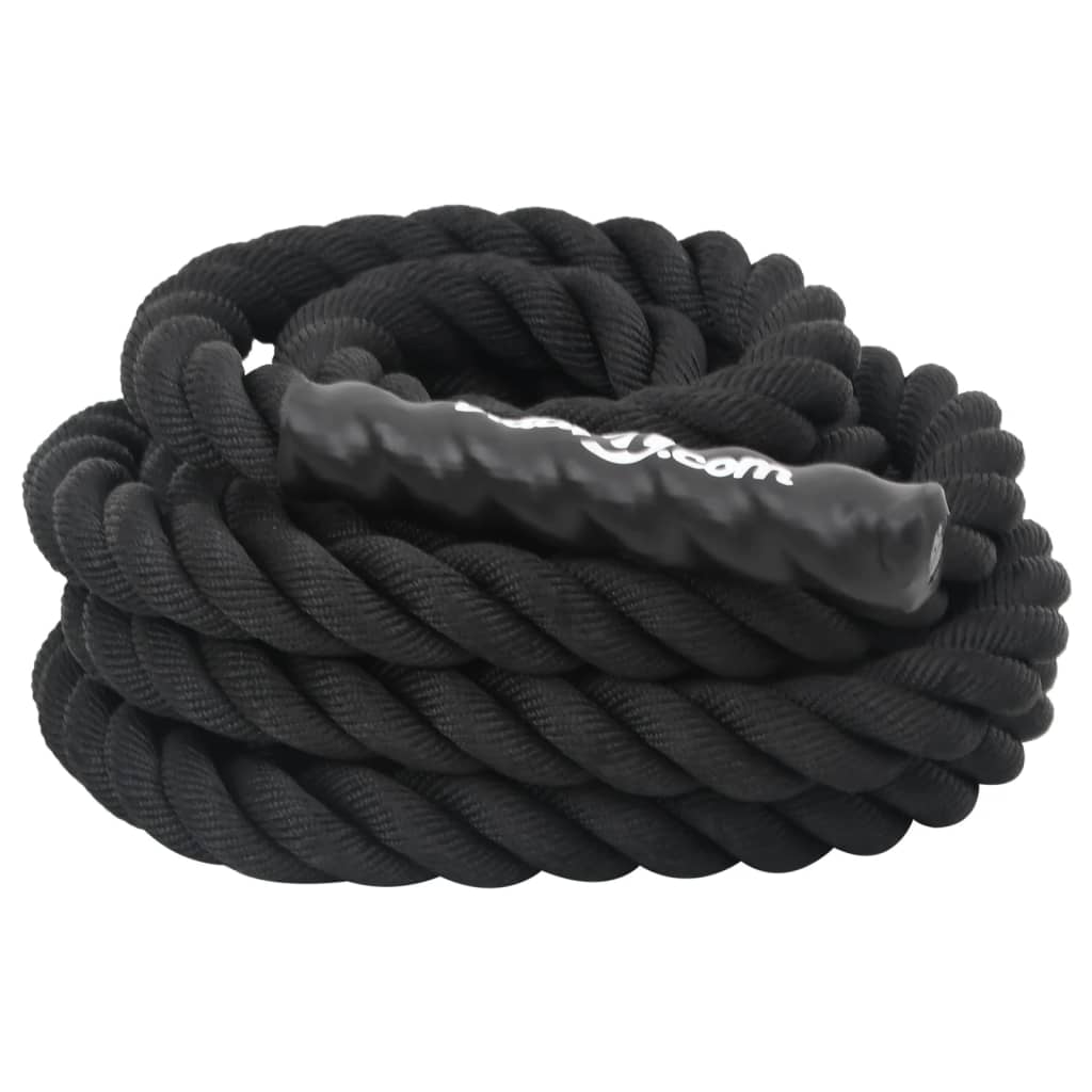 Corde de combat 15 m 11 kg polyester noir