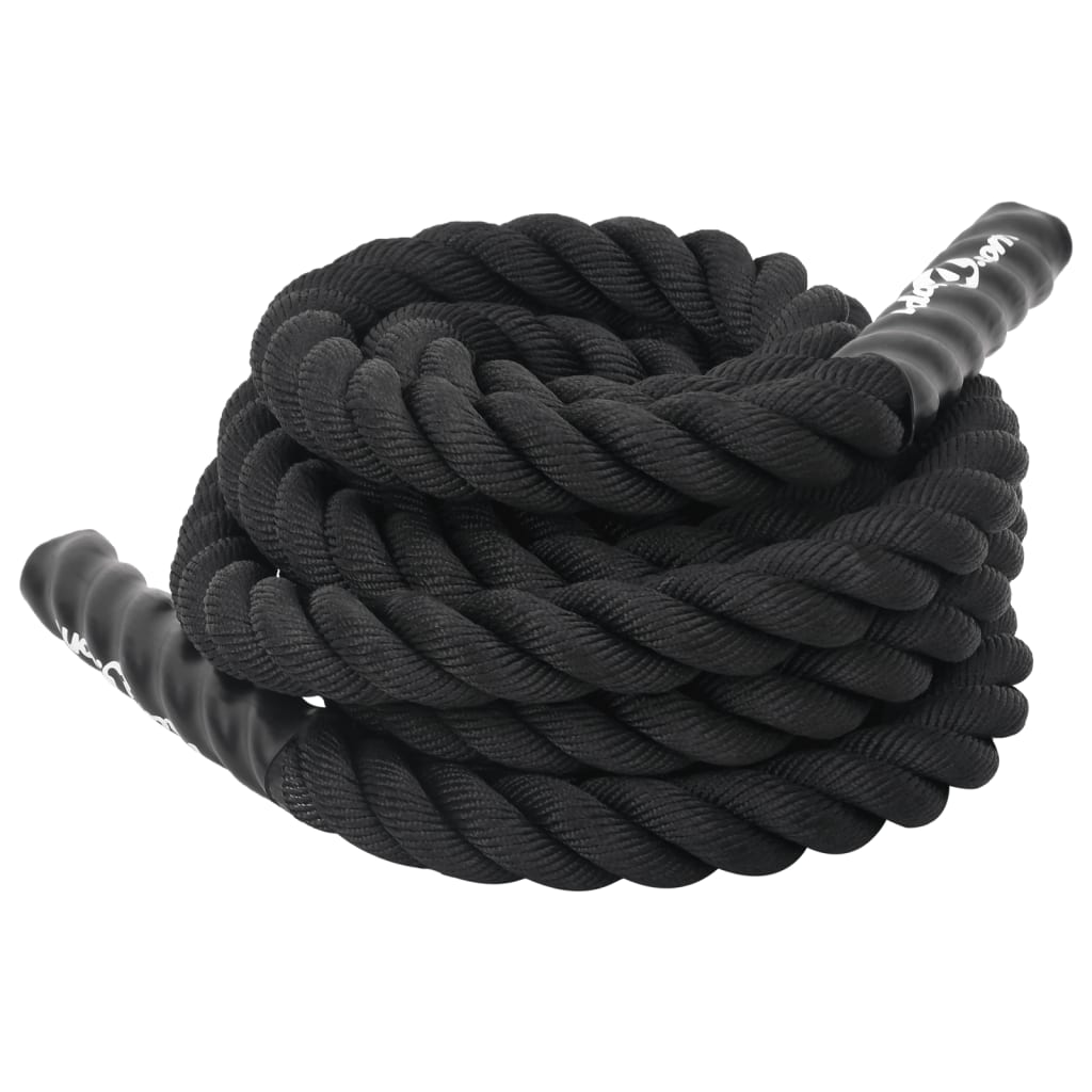 Corde de combat 15 m 11 kg polyester noir